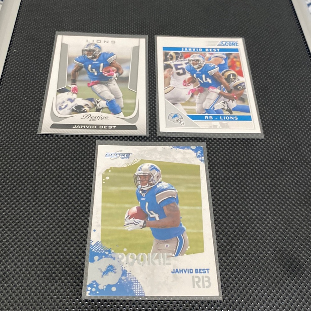 Jahvid Best Lions NFL Card Lott